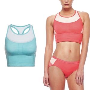 Icebreaker Teal Blue Merino Cool Lite Sports Bra